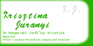 krisztina juranyi business card